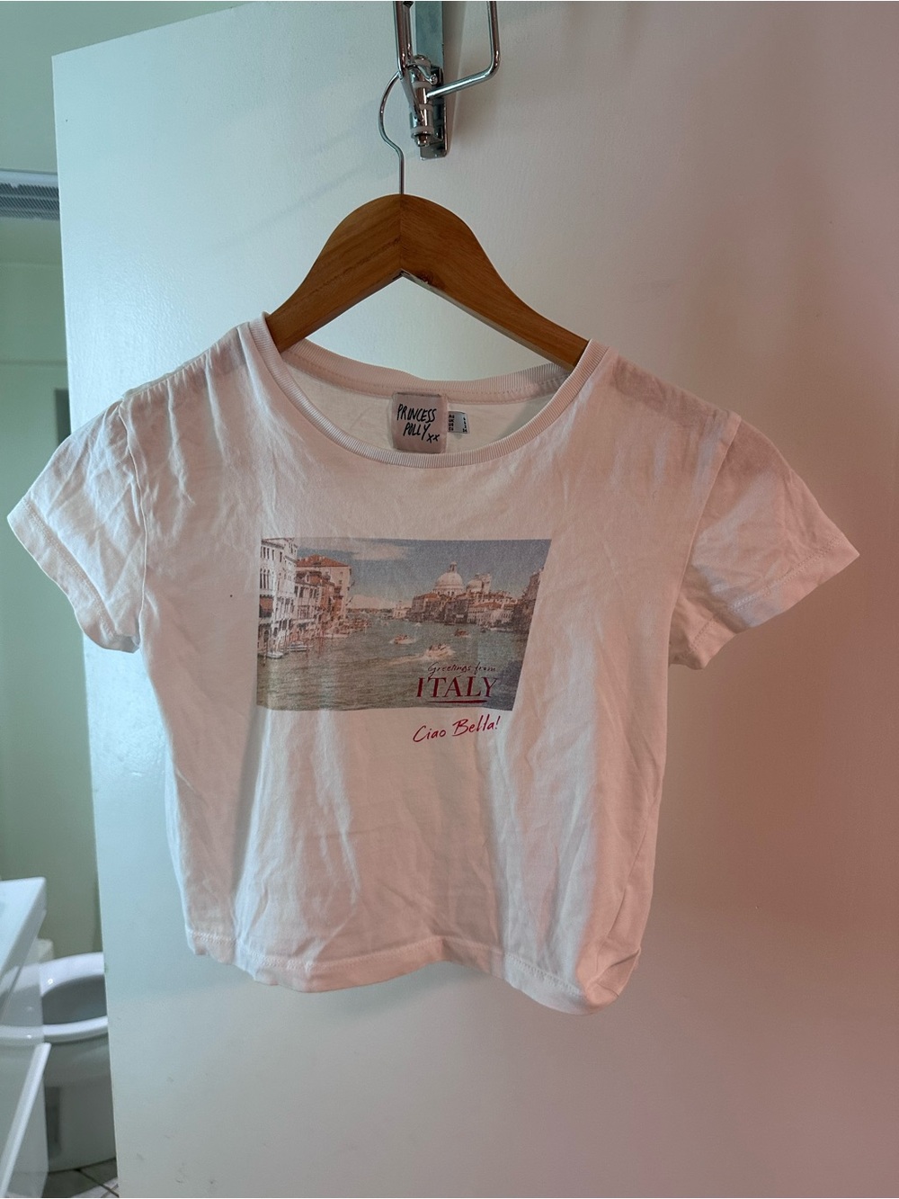 Princess Polly Kids White Italy Graphic Tee with Scenic Print